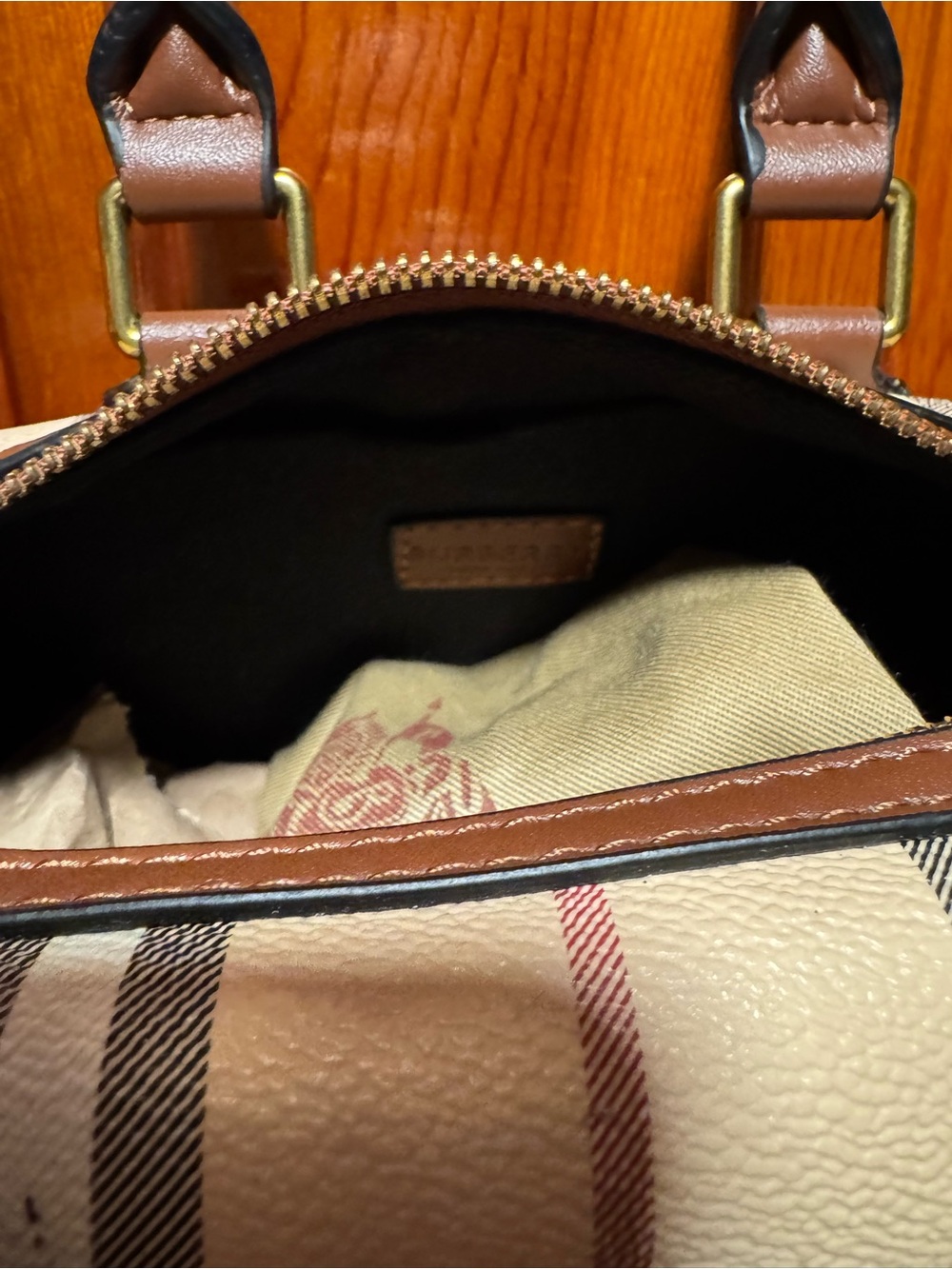 Burberry Haymarket Mini Bowling Tote and xbody bag excellent condition - Picture 13 of 13
